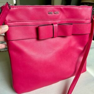 Nine West Magenta Bow Crossbody Bag